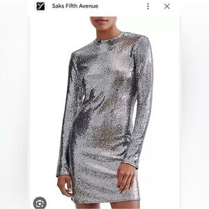 7 FOR ALL MANKIND Metallic Sparkle Dress